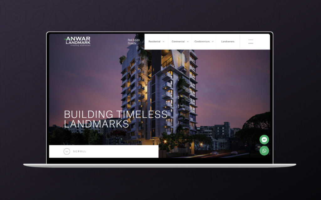Anwar Landmark website design mockup v2